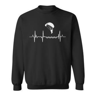 Mon Cœur Bat Pour Le Parachute Ascensionnel Ligne De Cœur Sweater e - Cadeauxyz
