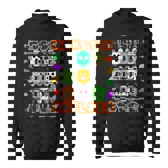 Monster Builder Halloween Building Bricks Brick Head Sweatshirt | Seseable UK