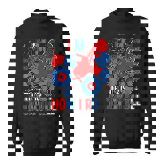 Monster Truck 4Th Birthday Spider Theme Party 4 Year Old Boy Sweatshirt | Seseable CA