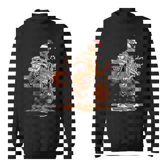 Monster Truck Gingerbread Man Christmas Baking Sweatshirt | Seseable CA