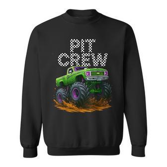 Monster Truck Pit Crew Family Matching Birthday Party Sweatshirt - Thegiftio UK