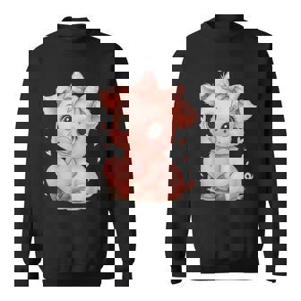 Motif Cochon Mignon Avec Cœur Pour Les Amoureux Des Animaux De La Ferme Sweater e - Cadeauxyz