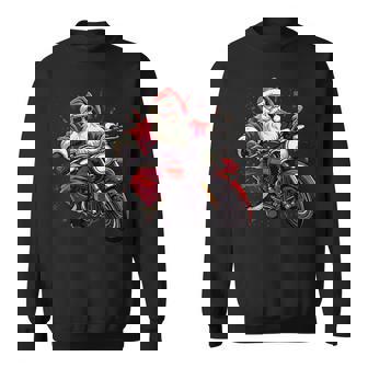 Moto Père Noël Cavalier Noël Sweater e - Cadeauxyz