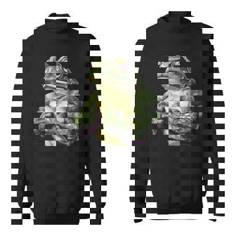 Muscular Frog Powerlifting Weightlifting Gym Workout Sweatshirt - Thegiftio