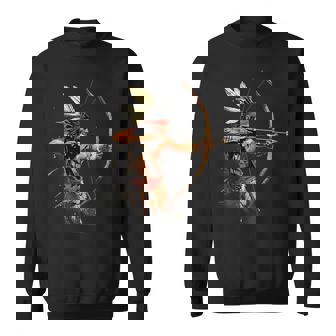Native American Indian Chief Bow Arrow Native American Pride Sweatshirt - Monsterry