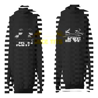 Nice Tits Great Tit Birds On Tree Nature Birdwatching Sweatshirt - Monsterry