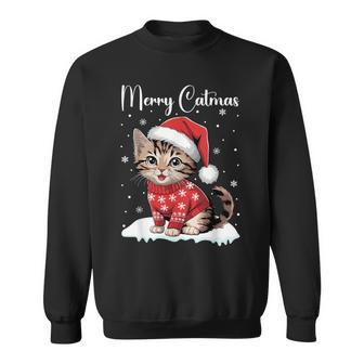 Niedliches Weihnachtsoutfit Katze Weihnachts Pyjama Katzen Sweatshirt - Geschenkecke
