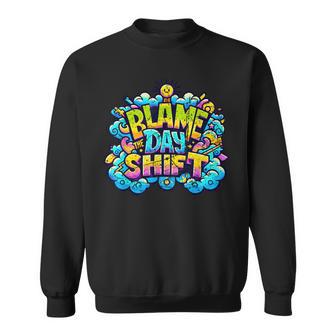 Night Coworker Swagazon Associate Blame Day Shift Sweatshirt - Thegiftio UK