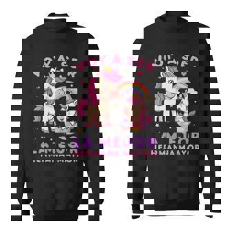 Niñosoy Aer La Mejor Hermana Mayor Anuncio Del Bebé Unicorn Camisa de entrenamiento - Regaloses