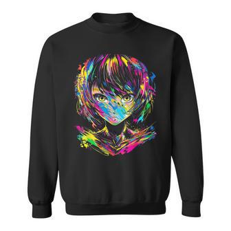 NMy Anime Manga Motiv Bunte Kunst Anime Sweatshirt - Geschenkecke