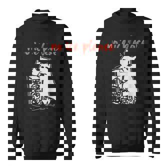 No Ice Please Cat Meme Sweatshirt - Monsterry