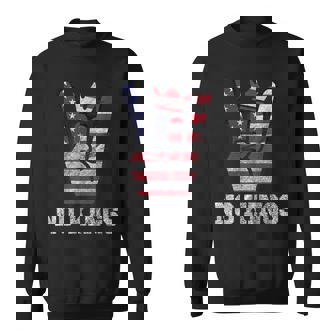 No Kings 4Th Of July Vintage American Flag No Kings Sweatshirt - Monsterry