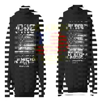 No Kings In America Since 1776 Vintage America Flag No Kings Sweatshirt | Mazezy