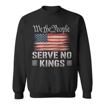 No Kings Day Vintage Patriotic No Kings 2025 On Back Sweatshirt - Thegiftio UK