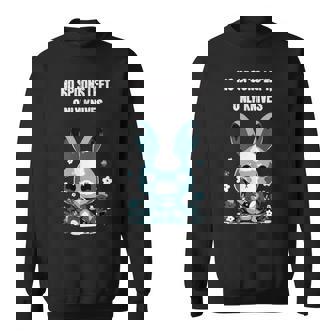 No Spoons Left Chronic Pain Humour Rabbit Cute Spoonie Sweatshirt - Thegiftio