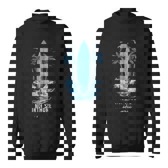 North Shore Oahu Hawaii Vintage Surf Beach Surfer Souvenir Sweatshirt Unisex | Mazezy