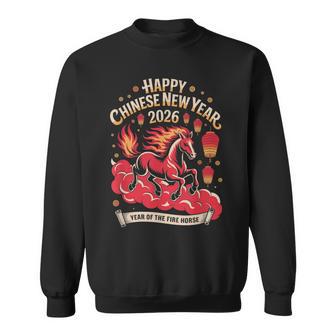 Nouvel An Chinois 2026 Célébration Du Cheval De Feu Sweater e - Cadeauxyz