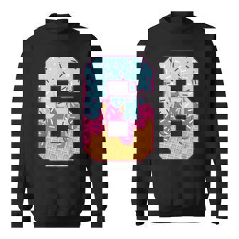 Number 6 Ice Cream Drip Matching Numbers Costume Meme Sweatshirt | Mazezy