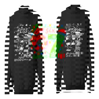 Number 67 Meme Retro Santa 6 7 Holiday Six Seven Christmas Sweatshirt - Monsterry