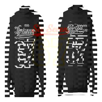 Number 67 Numbered Six Seven Baseball Jersey Style Team 67 Sweatshirt | Mazezy