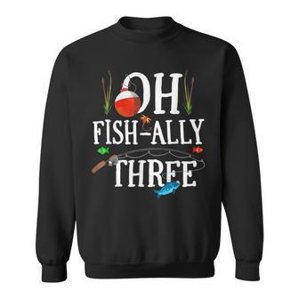 O-Fish-Ally Three Birthday Decorations 3Rd Birthday Boy Sweatshirt - Thegiftio UK