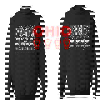 O-H-I-O State Vintage Santa Ohio Christmas Vibes Sweatshirt | Seseable CA