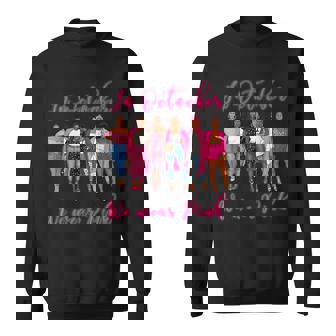 In October We Wear Pink African American Breast Cancer Sweatshirt | Mazezy