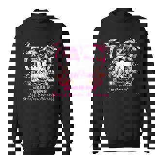 In October We Wear Pink Breast Cancer Heart Dragonflies Sweatshirt | Mazezy