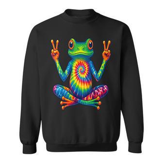 Œuvre D'art Hippie Psychédélique Motif Grenouille Tie-Dye Sweater e - Cadeauxyz
