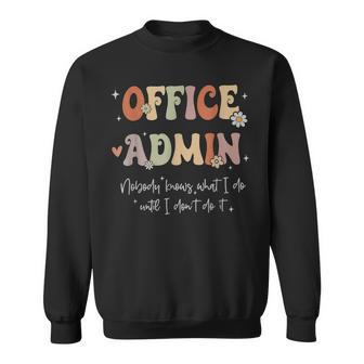 Office Admin Front Desk Administration School Admin Team Fun Sweatshirt - Thegiftio UK