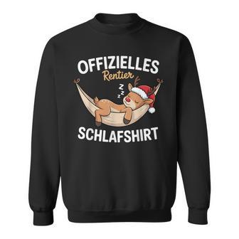 Offizielles Rentierchlaf Pyjama Weihnachtchlafanzug Sweatshirt - Geschenkecke