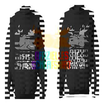 Offizielleschlaf Elch Pyjama Nachthemd Geschenk Sweatshirt - Seseable