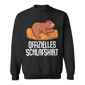Offizielleschlaf Pyjama Nachthemd Bär Bären Geschenk Sweatshirt - Geschenkecke