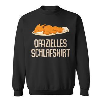Offizielleschlaf Pyjama Nachthemd Fuchs Fun Geschenk Sweatshirt - Geschenkecke