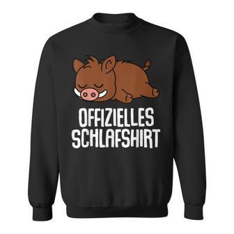 Offizielleschlaf Pyjama Wildschweinchwein Geschenk Sweatshirt - Geschenkecke