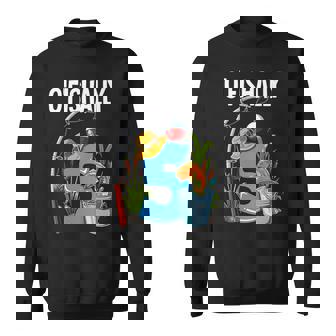 O'fishally 5 Years Old 5Th Birthday Fishing Sweatshirt - Thegiftio