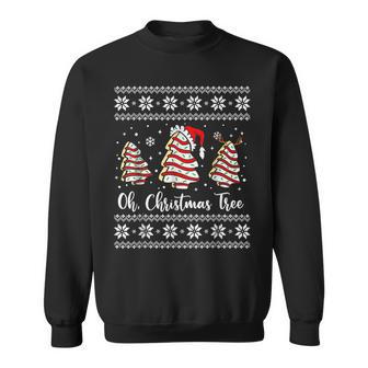Oh Christmas Tree Cakes Debbie Becky Jen Snack Cake Lovers Sweatshirt - Thegiftio UK