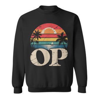Op Ocean Vintage Pacific Beach Sun Palm Trees Retro Sweatshirt - Monsterry