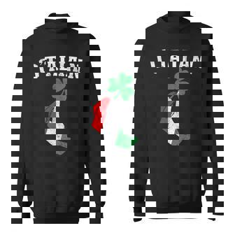 O'talian Shamrock St Patrick's Day Italy Flag Clover Sweatshirt - Thegiftio