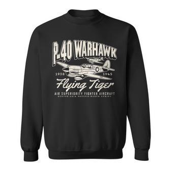 P-40 Warhawk Legendary Flying Tiger's Fighter Plane Warbirds Sweatshirt - Thegiftio UK