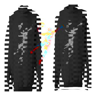 Padel Player Colorful Platform Tennis Paddleball Boys Padel Sweatshirt | Mazezy