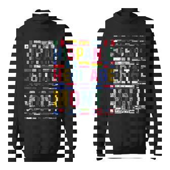 Hispanic Heritage Month Vintage Latino Countries Flags Sweatshirt Unisex | Mazezy