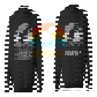 Papa-Saurus Rex Lustige Dinosaurieratertag Geschenk-Idee Sweatshirt - Seseable