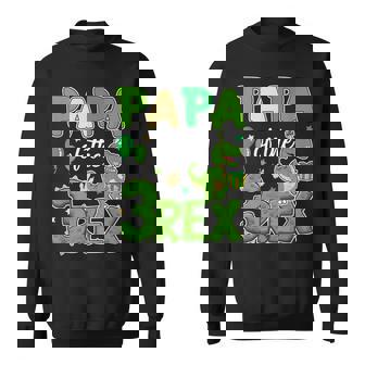 Papa Of The Three Rex Birthday Dinosaur Family Matching Sweatshirt | Mazezy