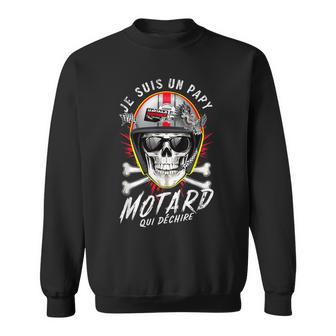 Papy Motard Qui Déchire Tête De Mort Fête Des Grands-Pères Sweater e - Cadeauxyz