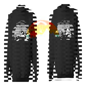 Paramotor Pilot Sunset Mountains Paramotoring Sweatshirt Unisex | Mazezy