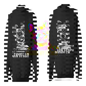 Pardon My French Pop Art Frenchie French Bulldog Sweatshirt Unisex | Mazezy