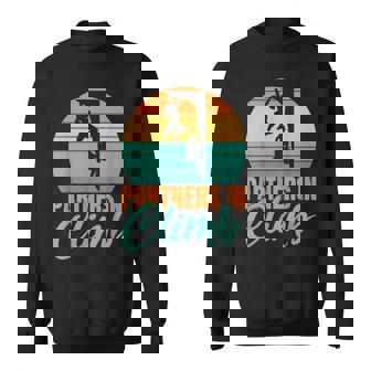 Partners In Climb Couple Relationship Tree Rock Climber Sweatshirt Unisex | Mazezy