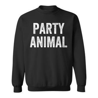 Party Animal And Animal Control Matching Couples Humor Sweatshirt - Thegiftio UK