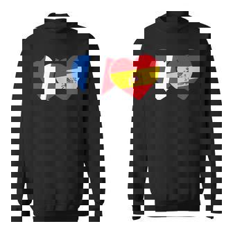 Patrimoine Espagnol Drapeau Français Drapeau Espagnol Sweater e - Cadeauxyz